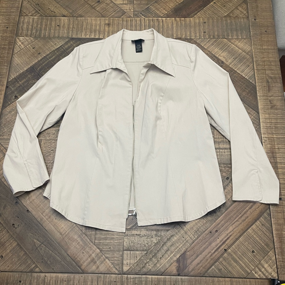 Lane Bryant Cream Jacket